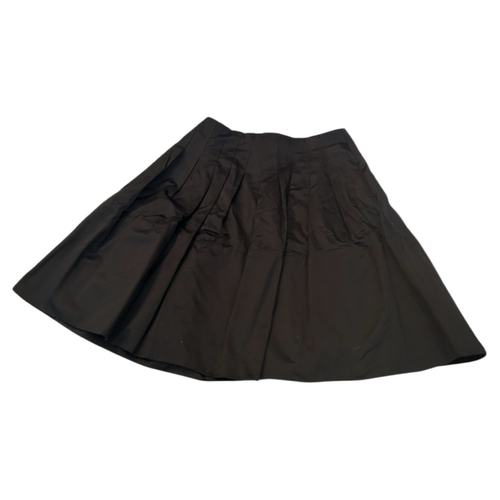Classic Black Pleated A-Line Skirt